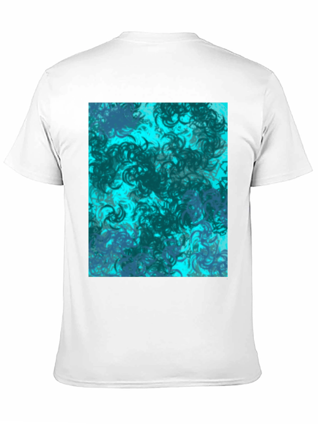 Abstract Swirl Graphic Print Black T-Shirt