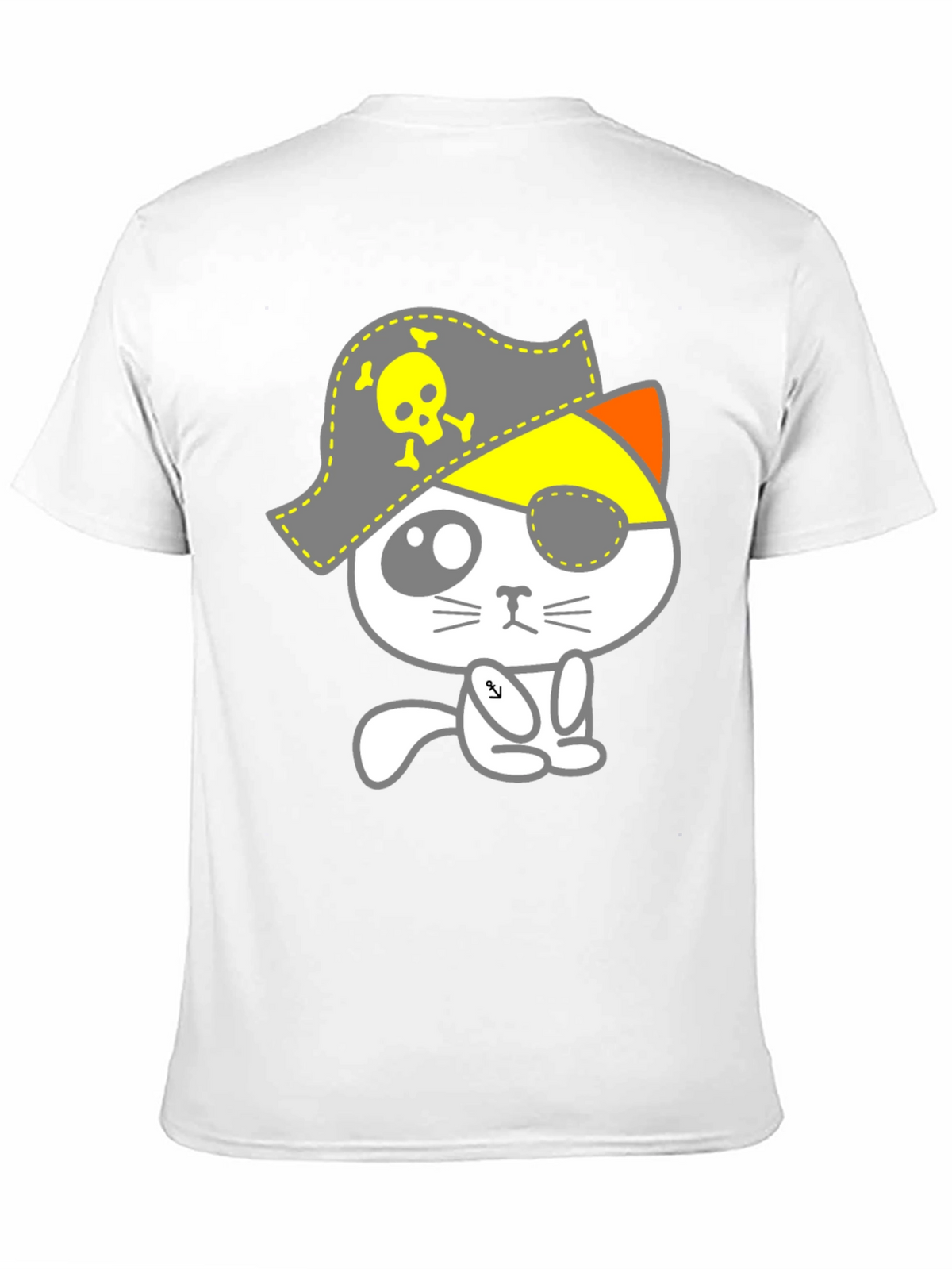 Pirate Cat Graphic T-Shirt - Mens Black Tee