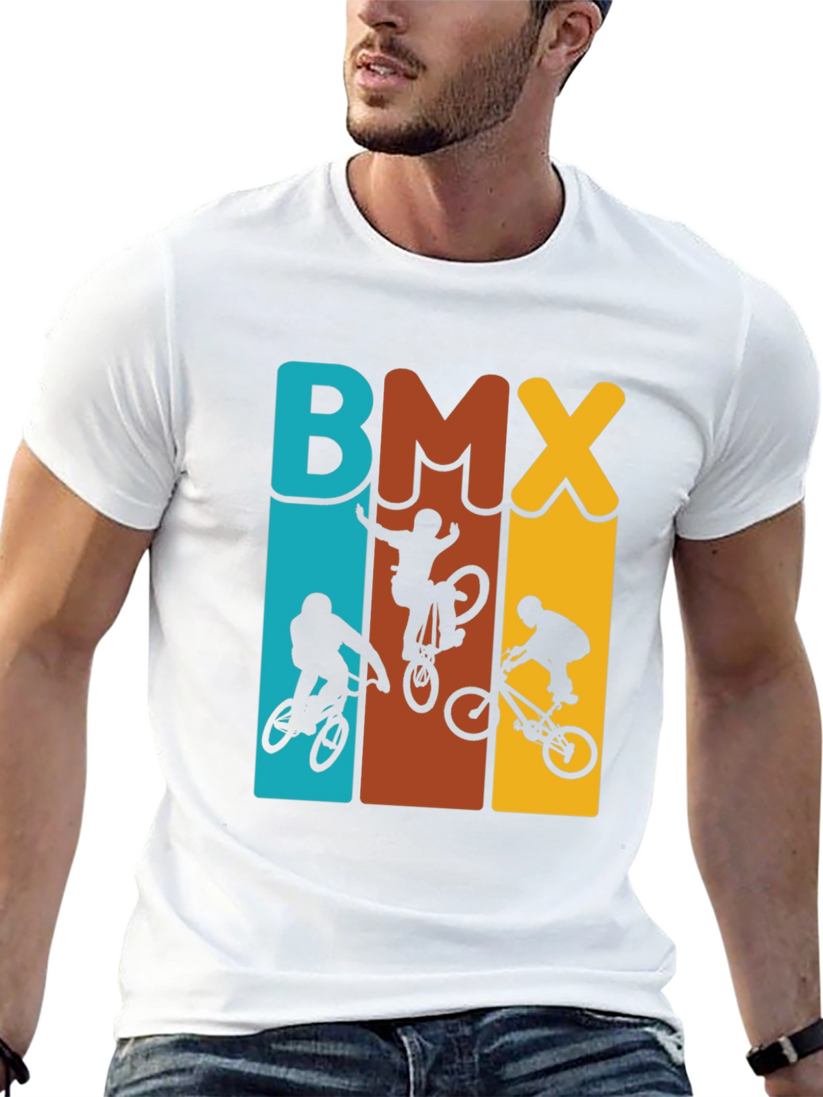 Retro BMX Rider T-Shirt - Stylish Graphic Tee