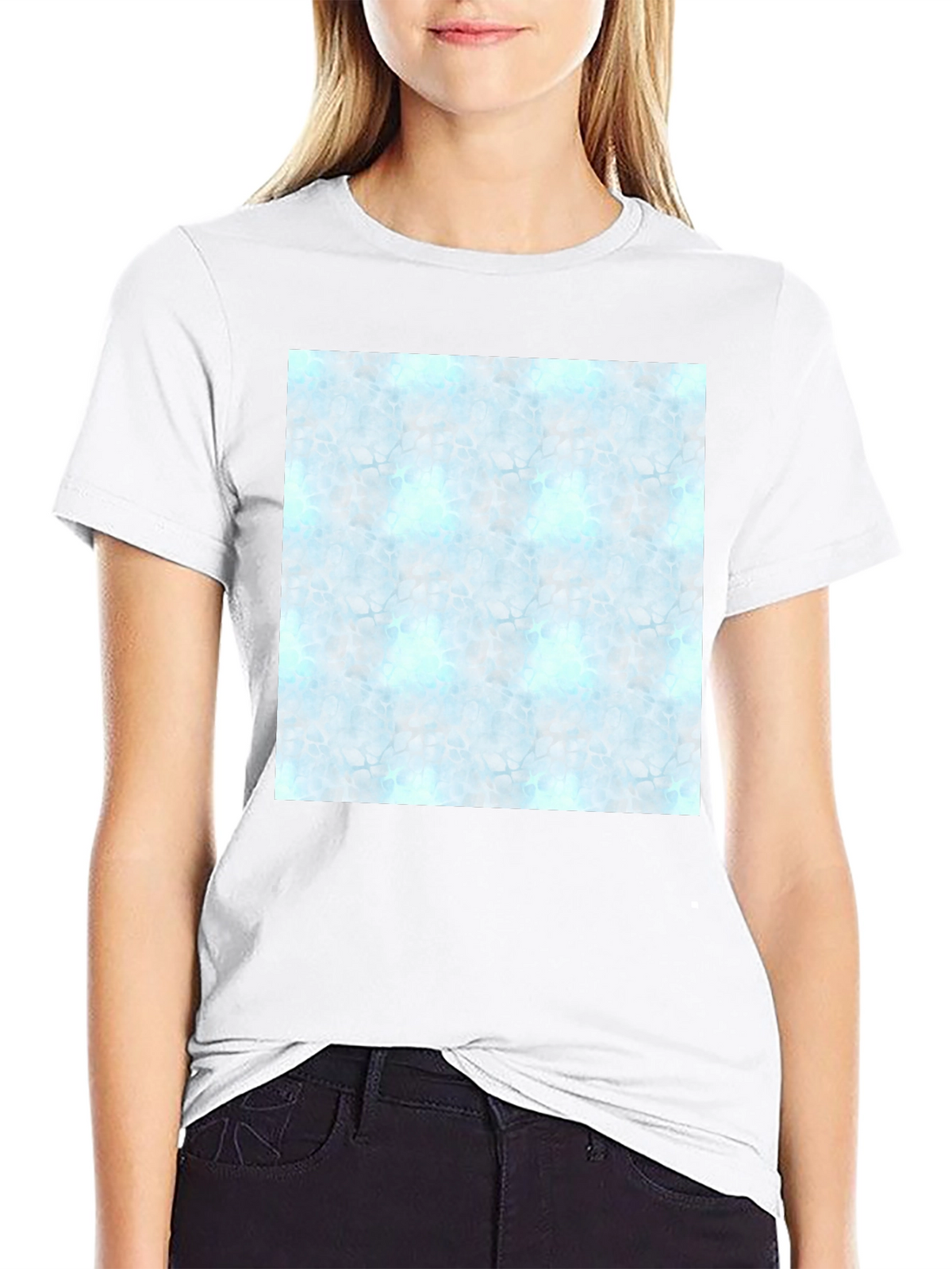 Mens Black Tee with Abstract Pattern