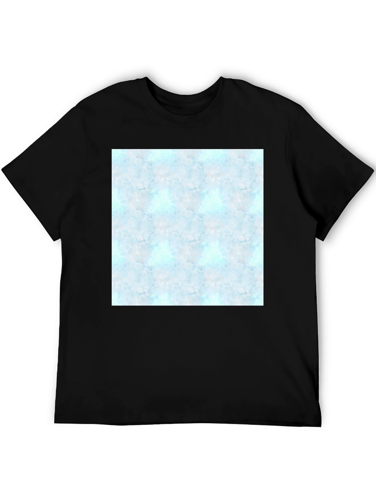 Mens Black Tee with Abstract Pattern