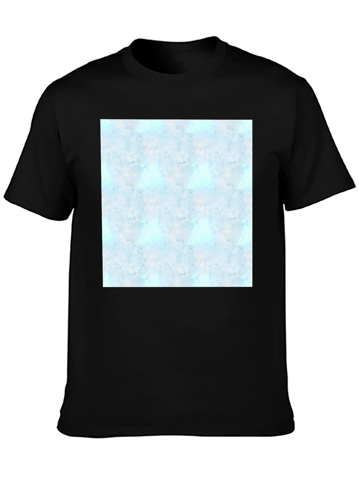 Mens Black Tee with Abstract Pattern