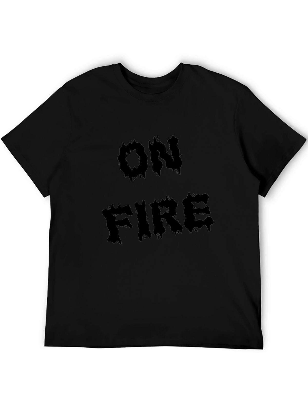 On Fire Graphic Black T-Shirt
