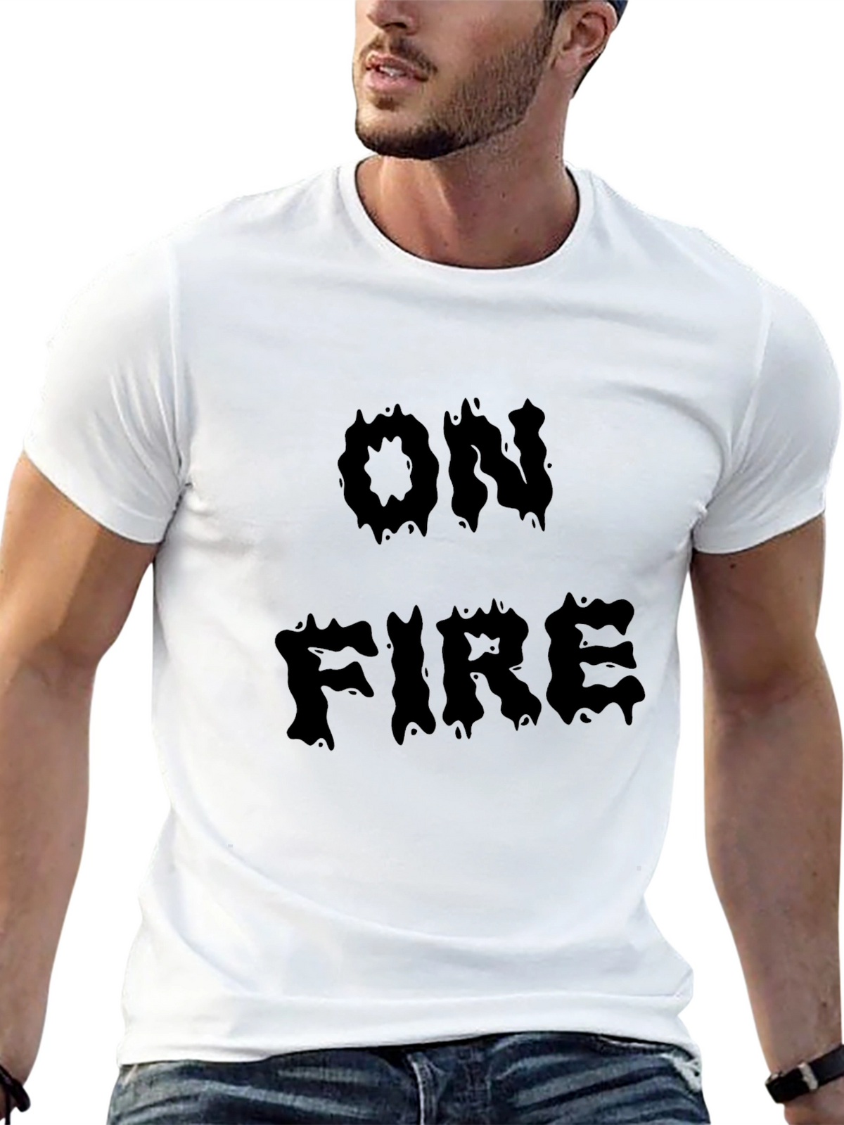 On Fire Graphic Black T-Shirt