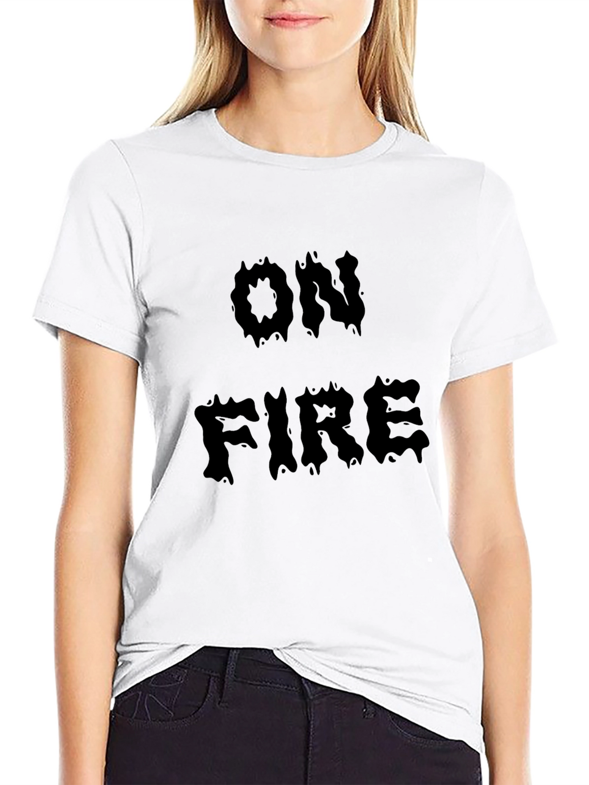 On Fire Graphic Black T-Shirt
