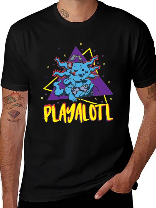 Playalotl Gaming T-Shirt - Axolotl Gamer Tee
