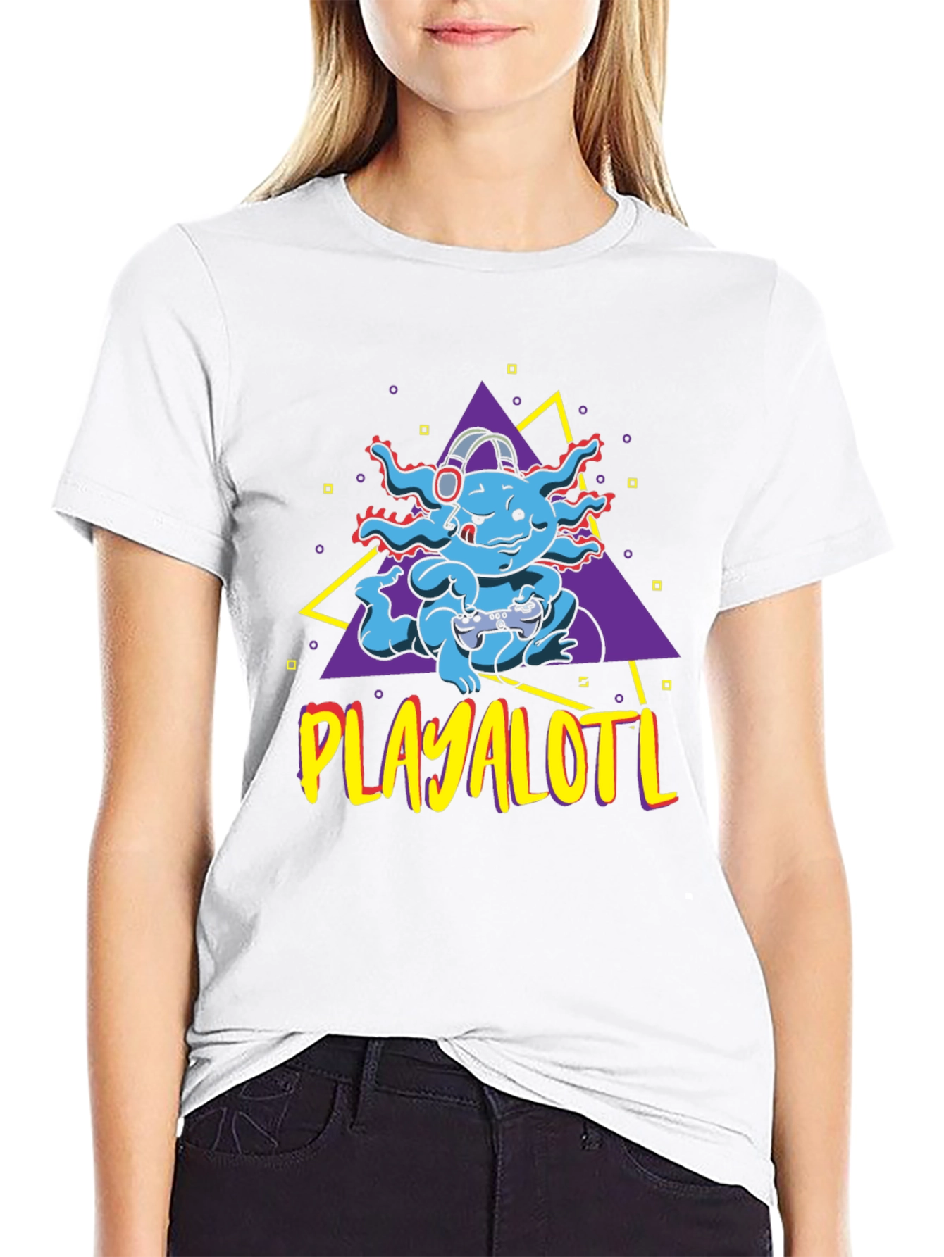 Playalotl Gaming T-Shirt - Axolotl Gamer Tee