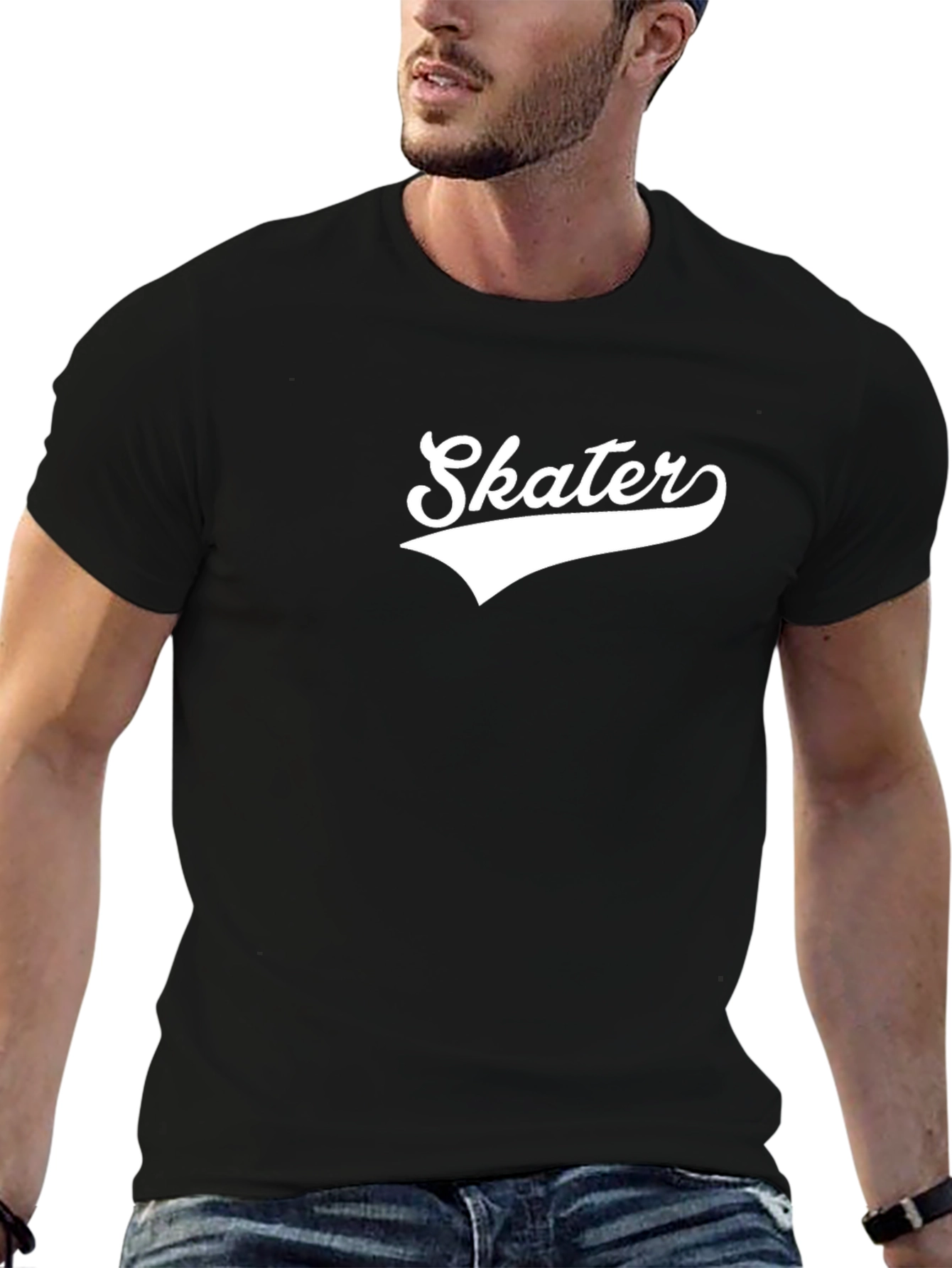 Skater Graphic Tee - Classic Style Black T-Shirt