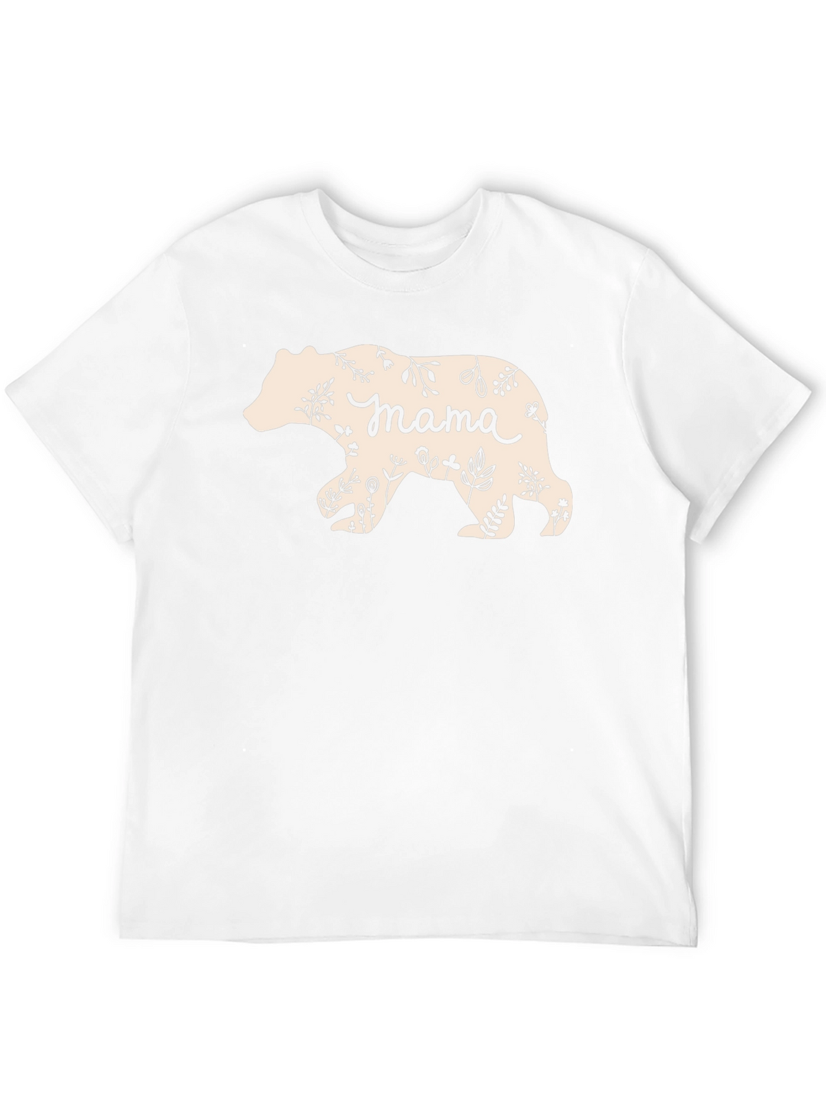 Mama Bear Floral Graphic T-Shirt - Black