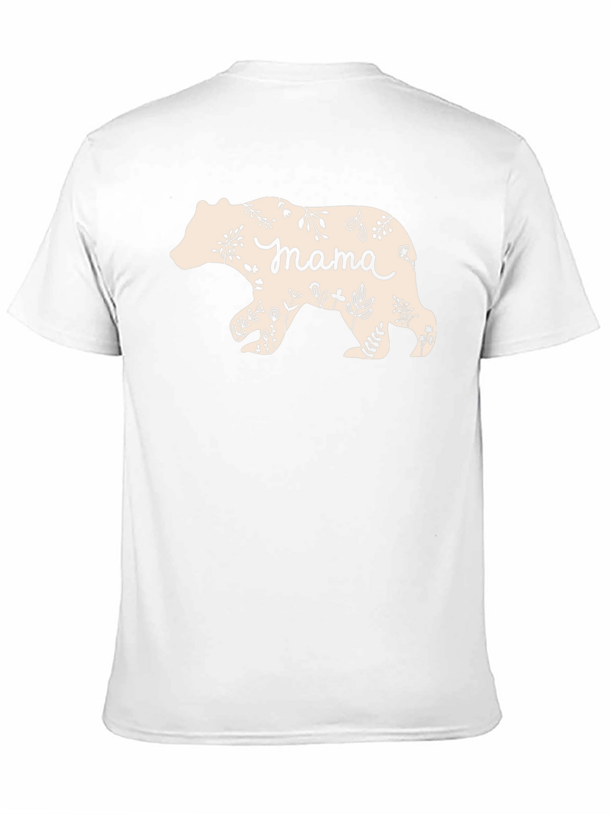 Mama Bear Floral Graphic T-Shirt - Black