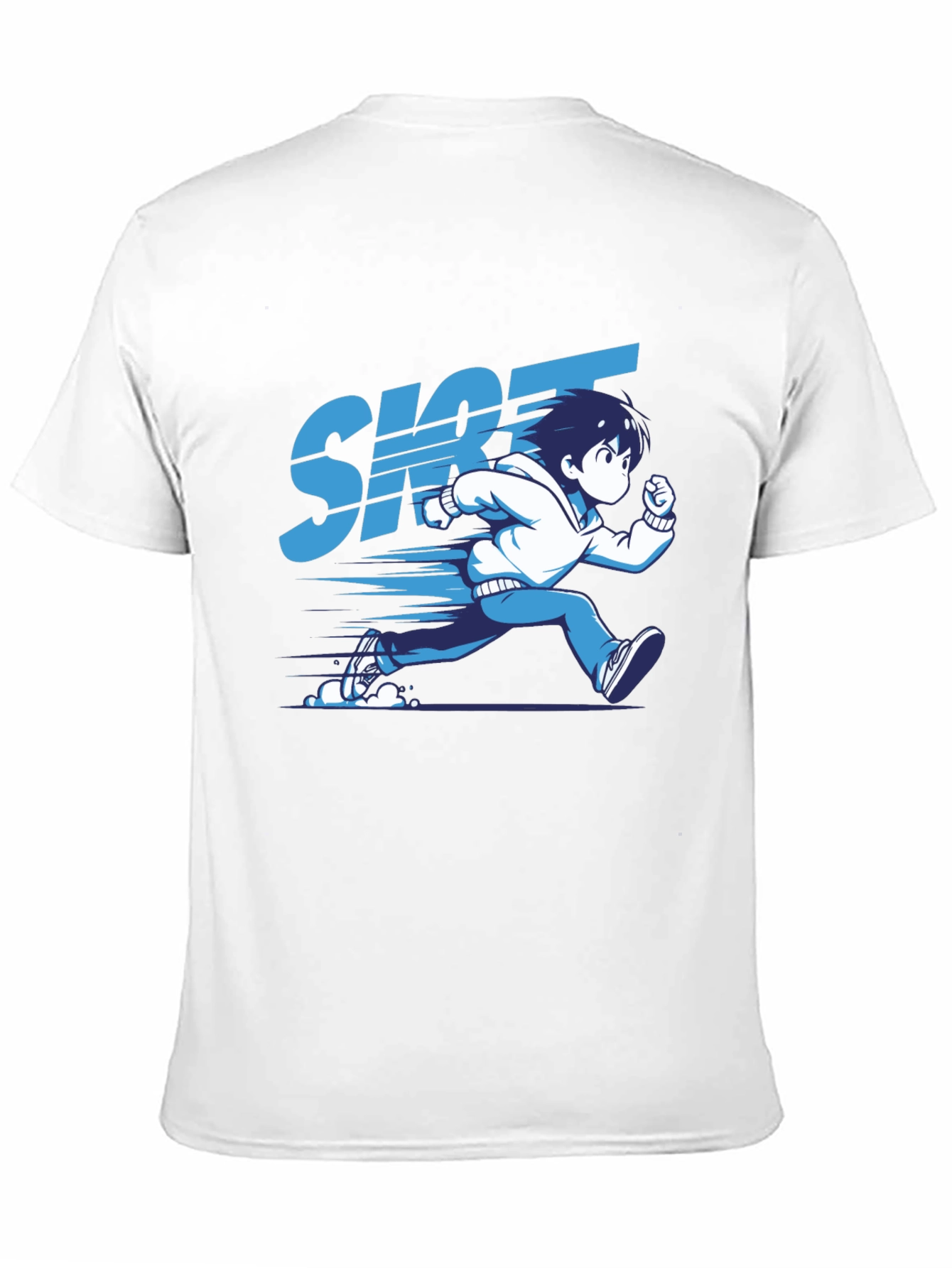 Anime Running T-Shirt - Black Graphic Tee