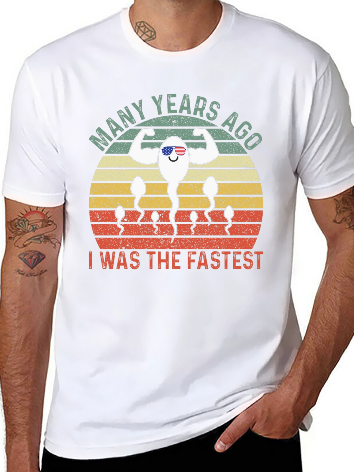 Funny Fastest Sperm Graphic T-Shirt