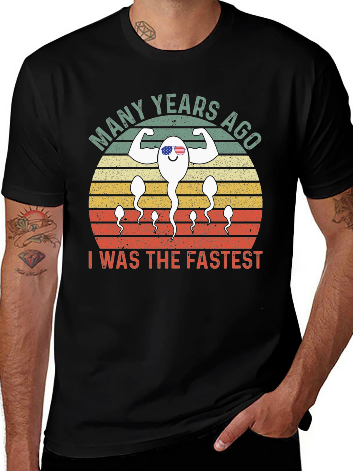 Funny Fastest Sperm Graphic T-Shirt