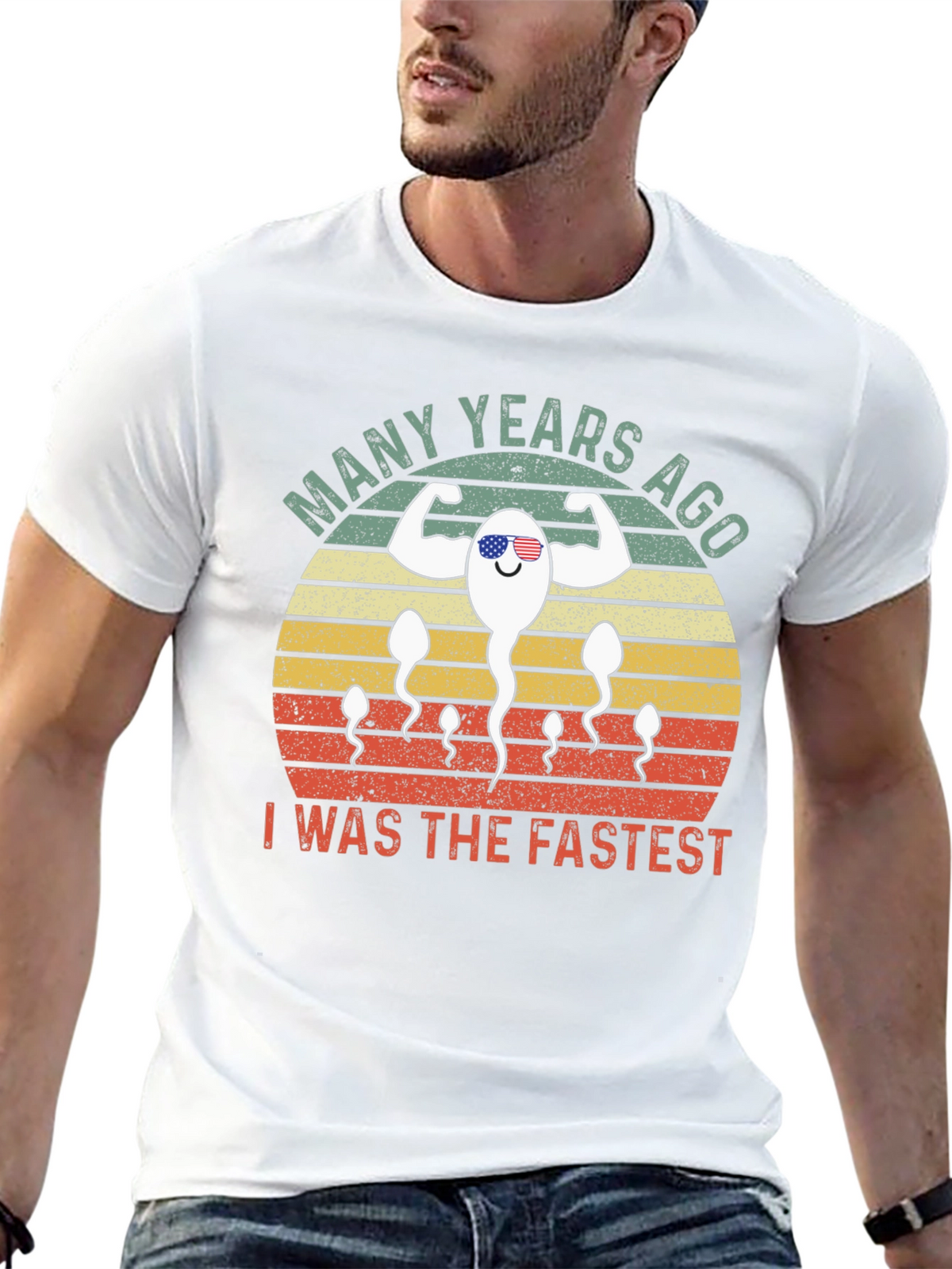Funny Fastest Sperm Graphic T-Shirt