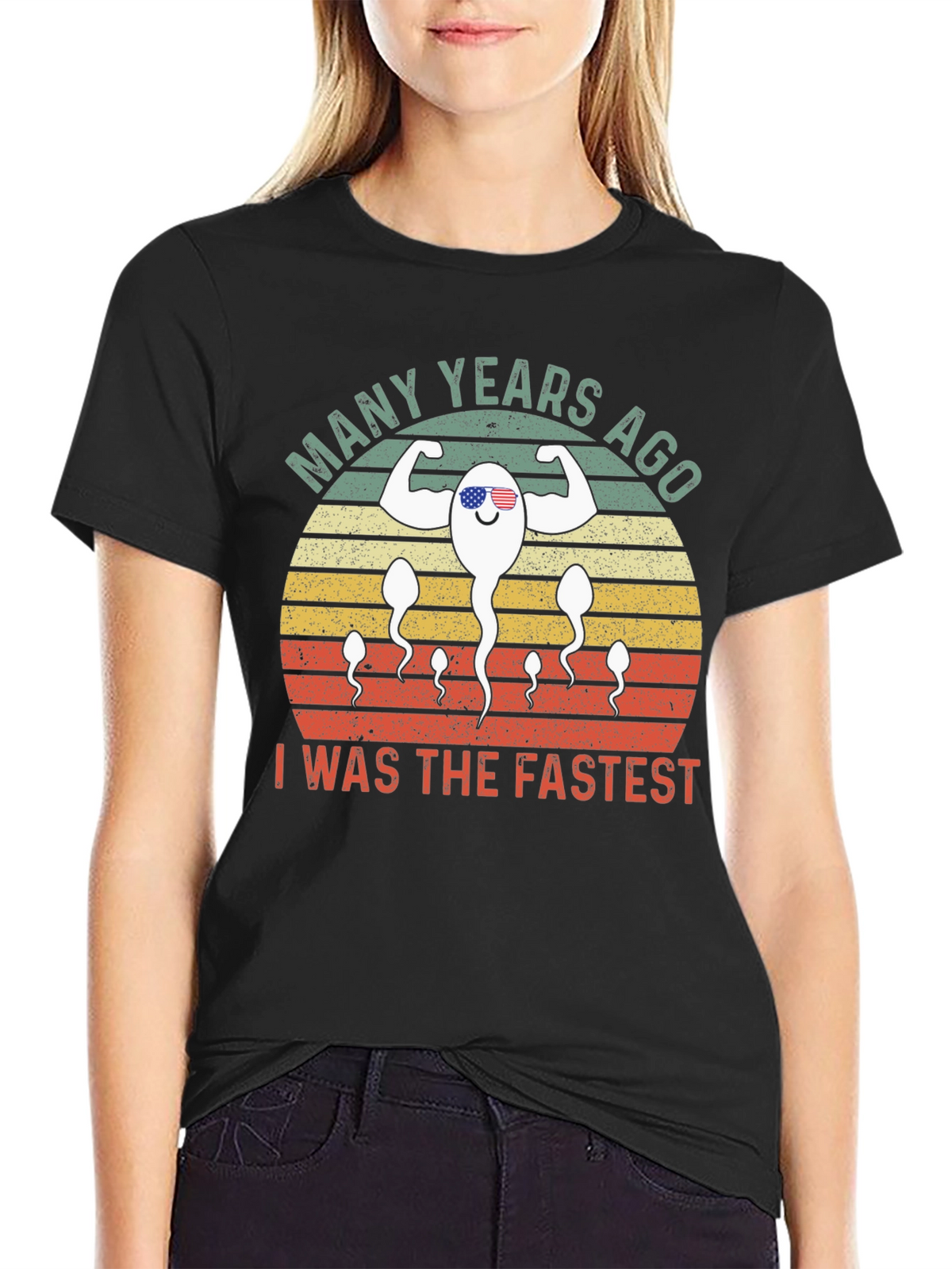 Funny Fastest Sperm Graphic T-Shirt