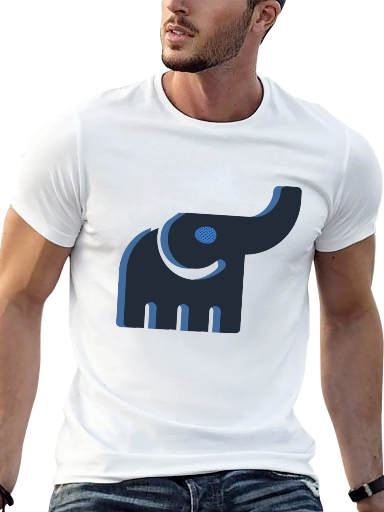 Elephant Graphic Black Tee - Unique Style