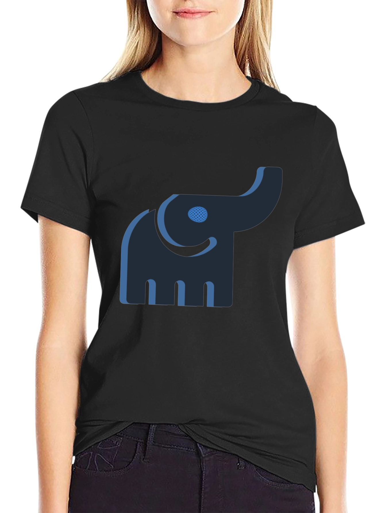 Elephant Graphic Black Tee - Unique Style