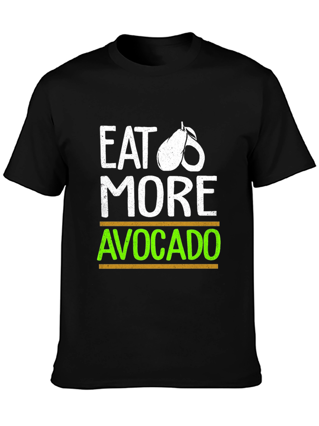 Eat More Avocado Black T-Shirt Graphic Tee