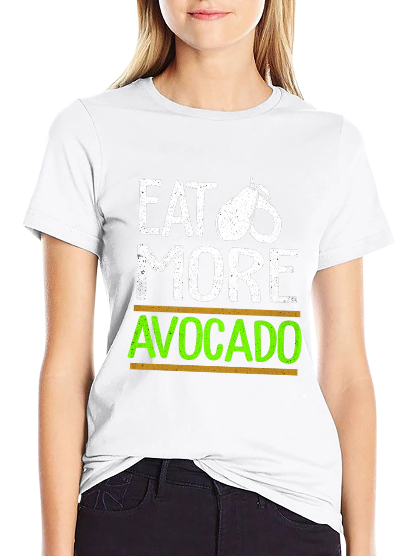 Eat More Avocado Black T-Shirt Graphic Tee