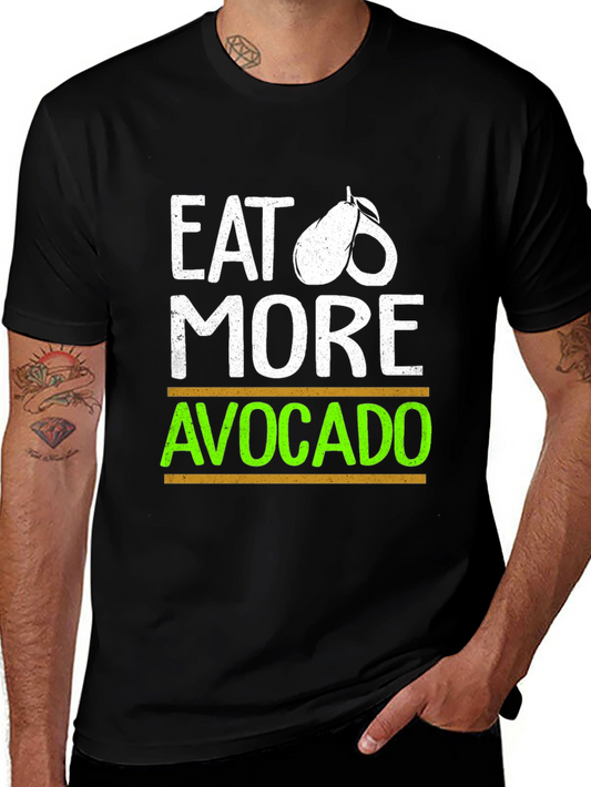Eat More Avocado Black T-Shirt Graphic Tee