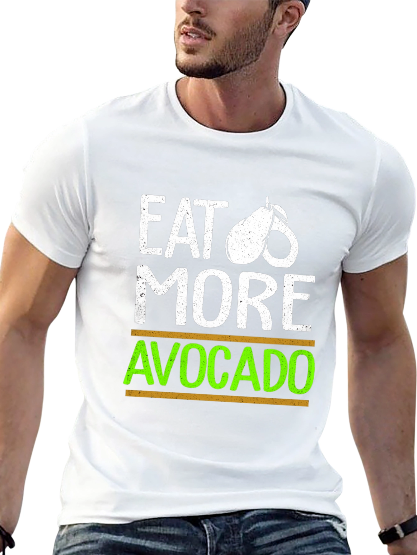 Eat More Avocado Black T-Shirt Graphic Tee