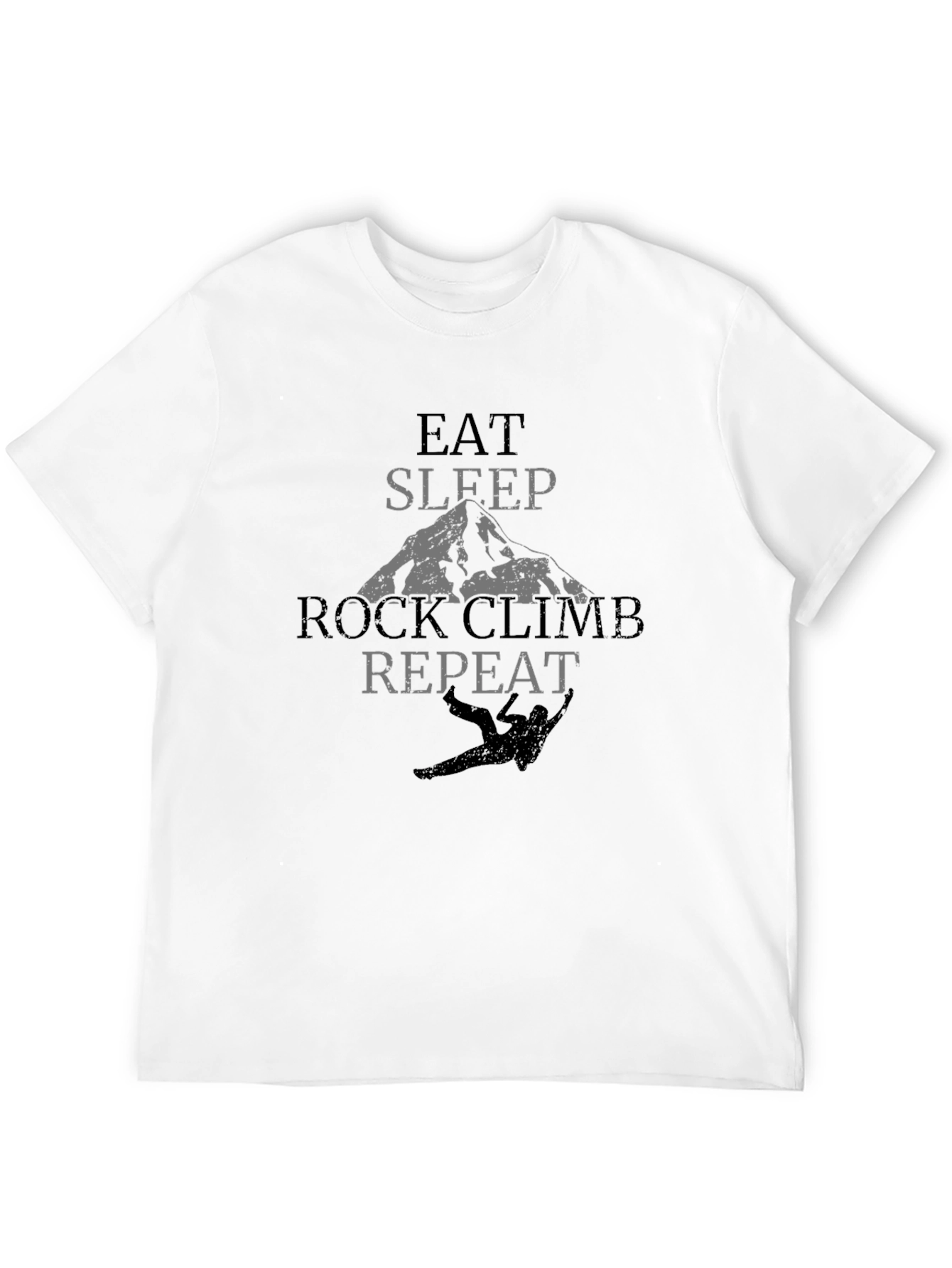 Eat Sleep Rock Climb Repeat Black T-Shirt