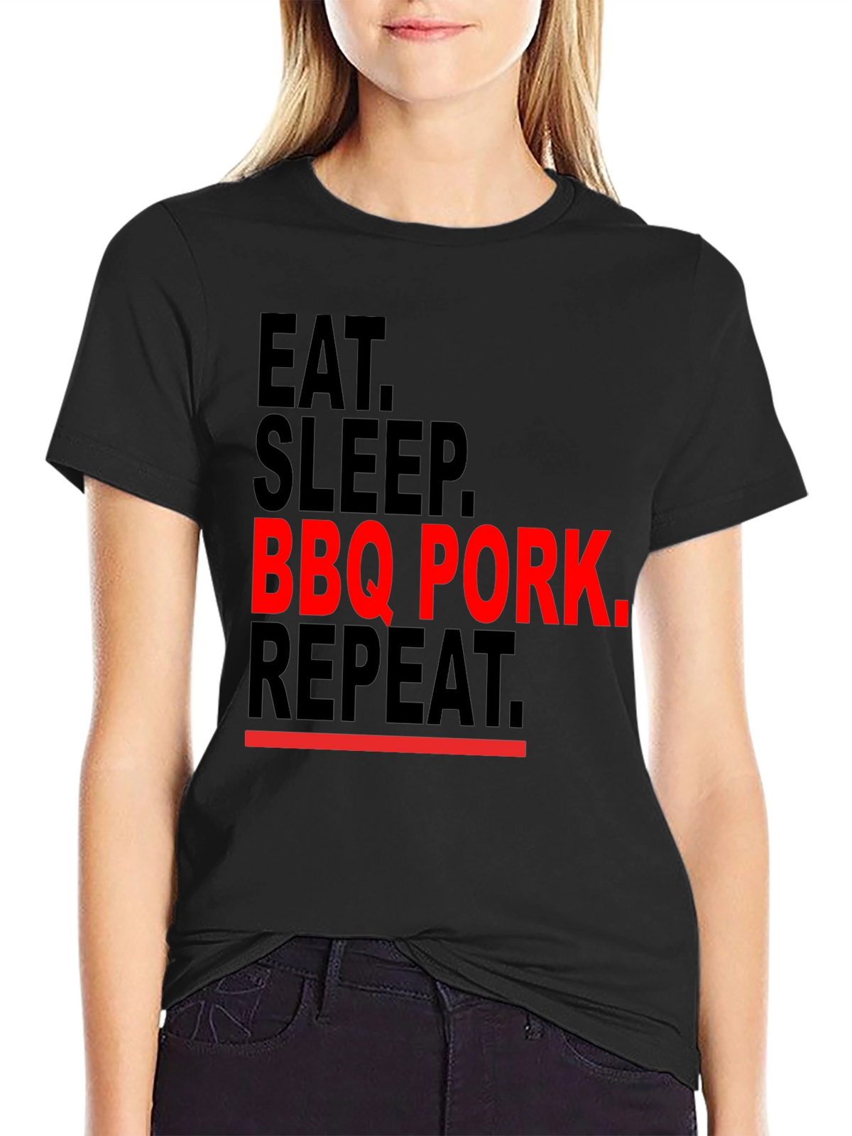 Eat Sleep BBQ Pork Repeat Graphic Tee