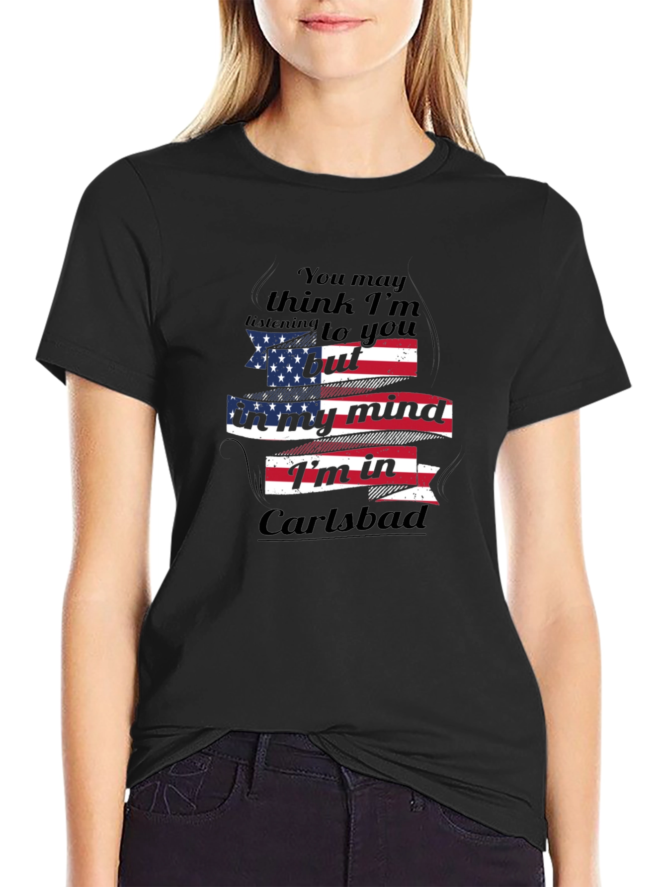 Carlsbad Mind USA Flag Graphic T-Shirt