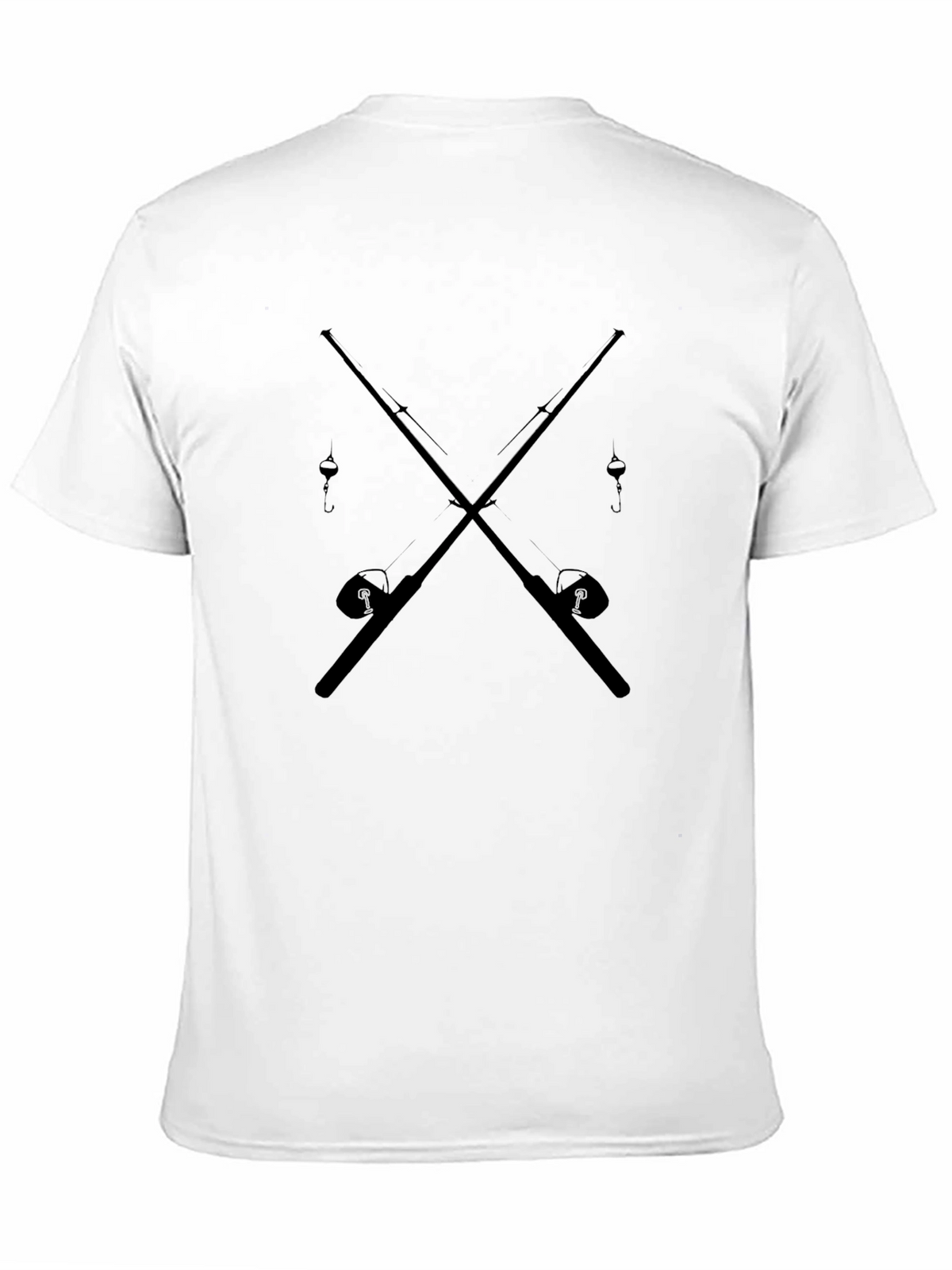 Fishing Rods Mens Black T-Shirt