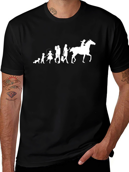 Evolution of a Cowboy Black Graphic Tee
