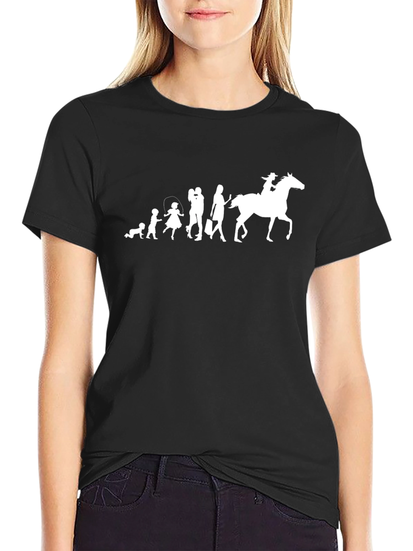 Evolution of a Cowboy Black Graphic Tee