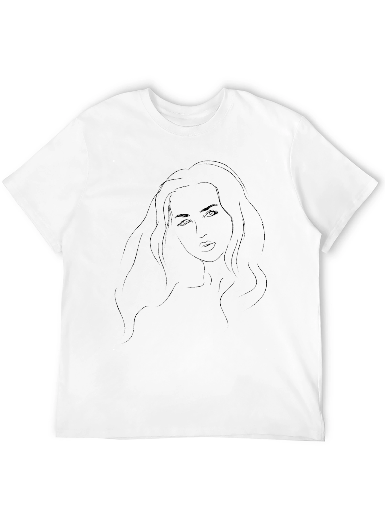Black Graphic Tee - Womans Face
