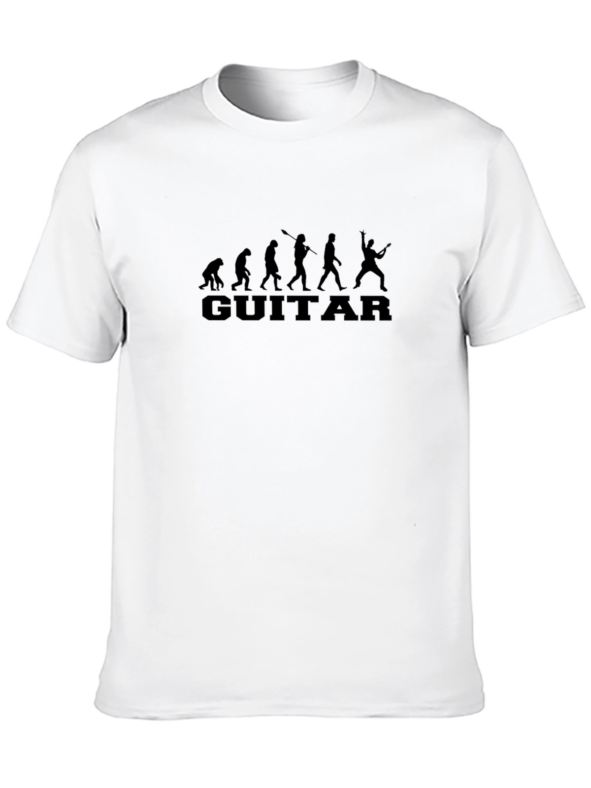 Guitar Evolution Black T-Shirt - Music Lover Tee