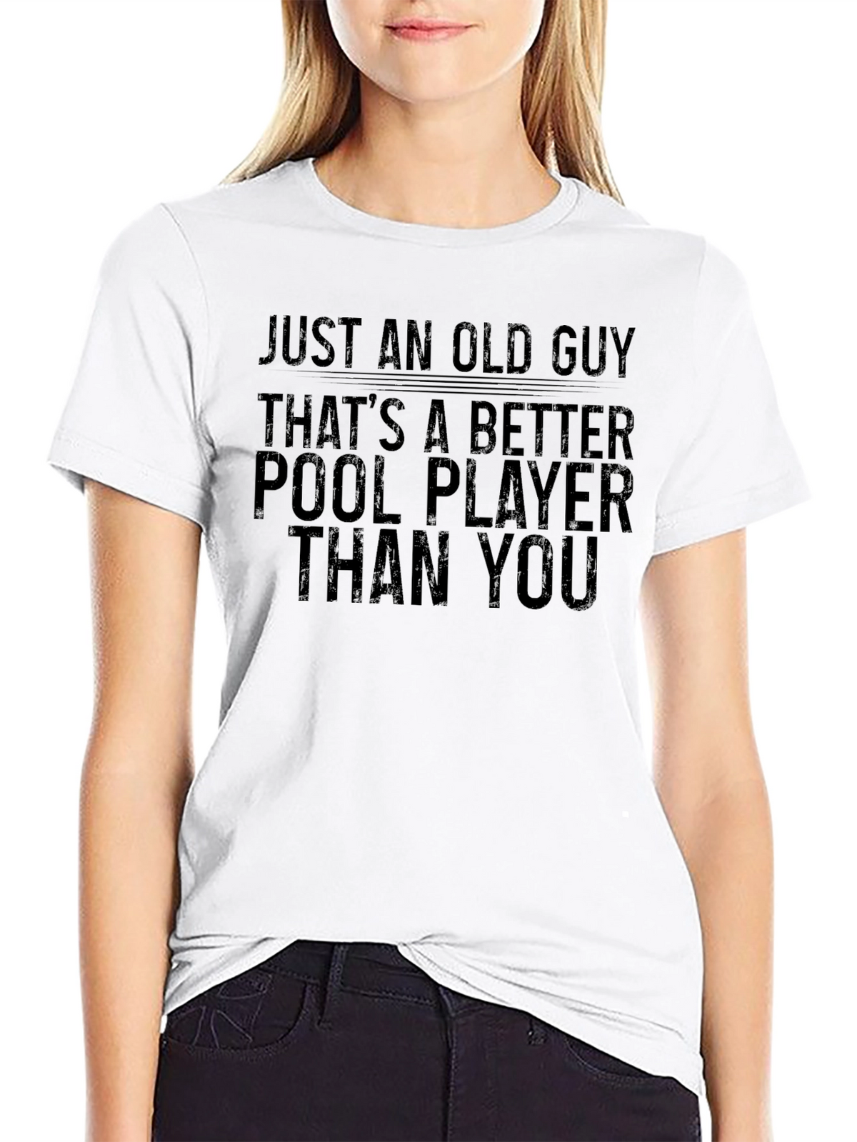 Funny Old Guy Pool Player T-Shirt