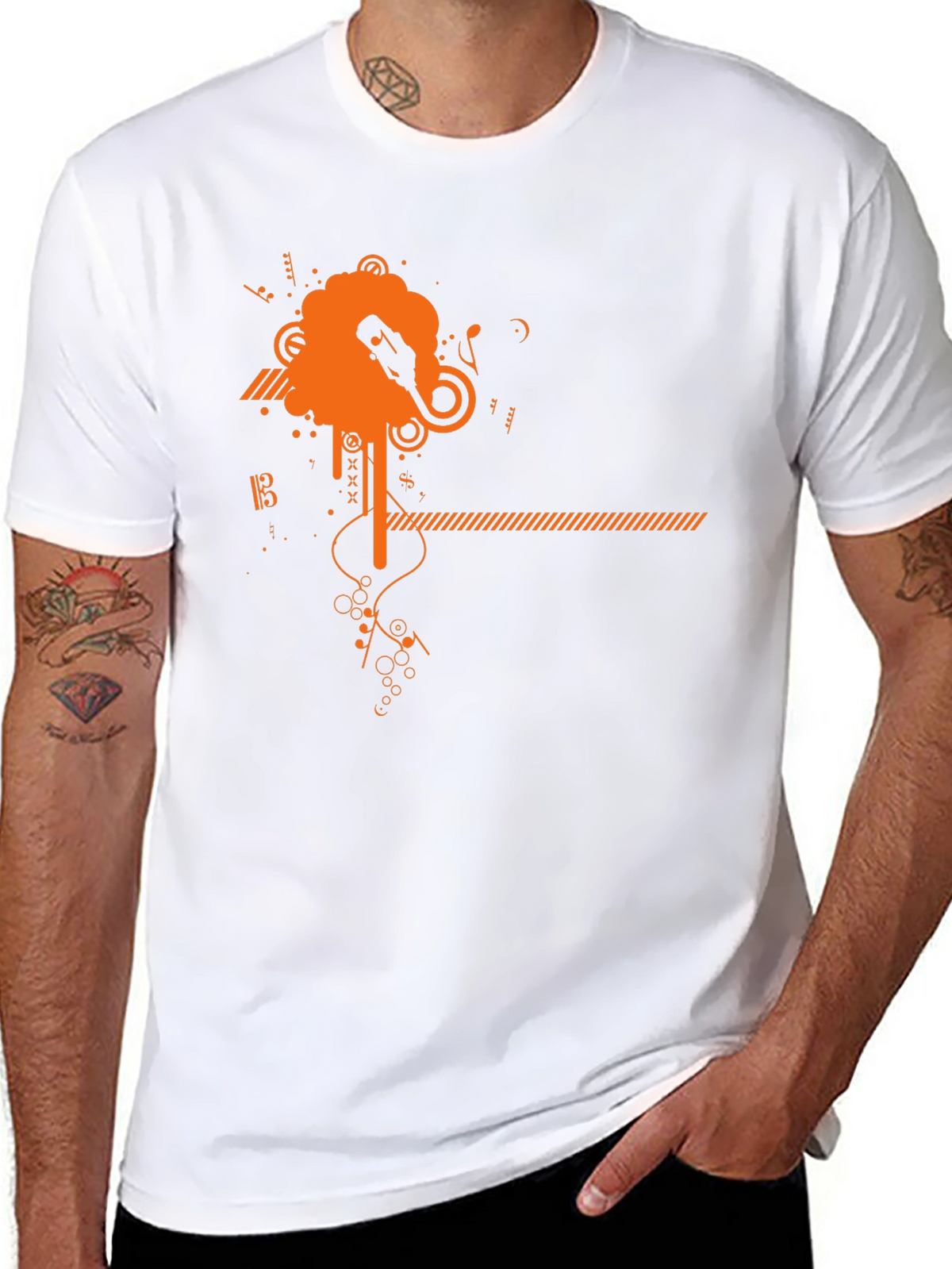 Modern Music Graphic Tee - Black
