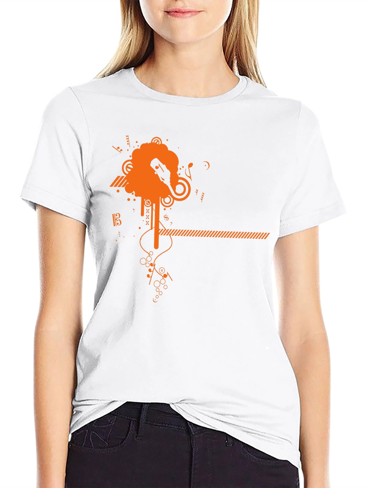 Modern Music Graphic Tee - Black