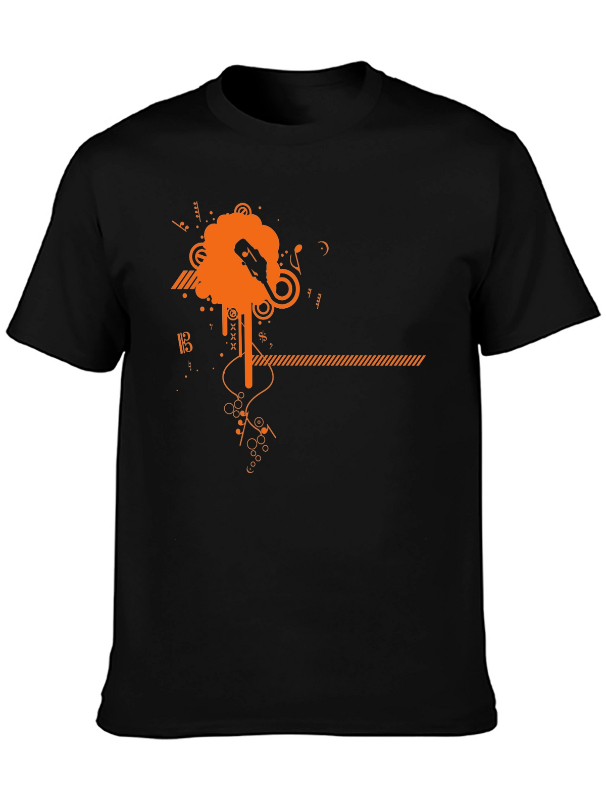 Modern Music Graphic Tee - Black