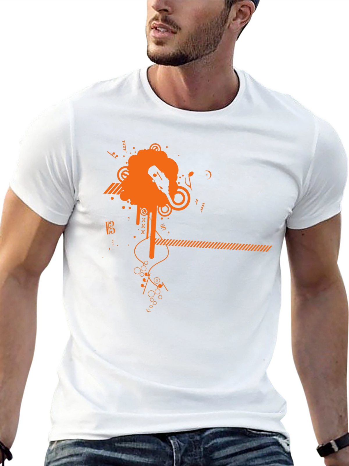 Modern Music Graphic Tee - Black