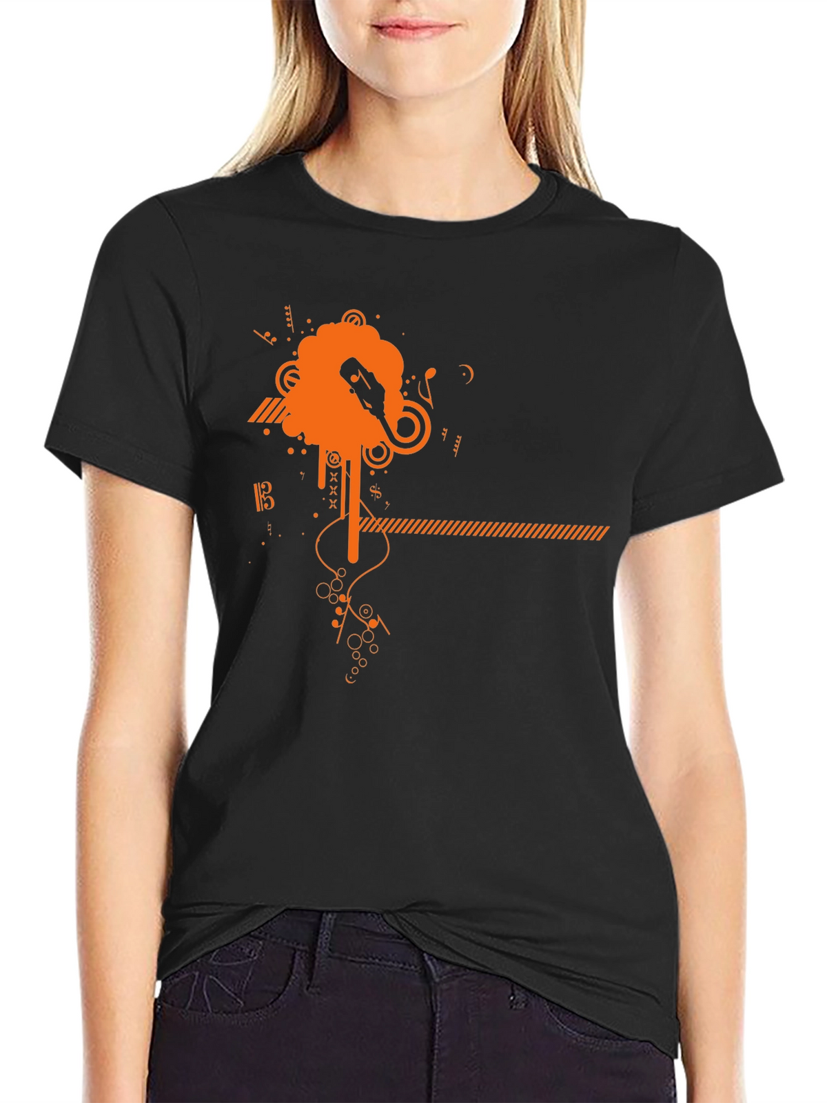 Modern Music Graphic Tee - Black