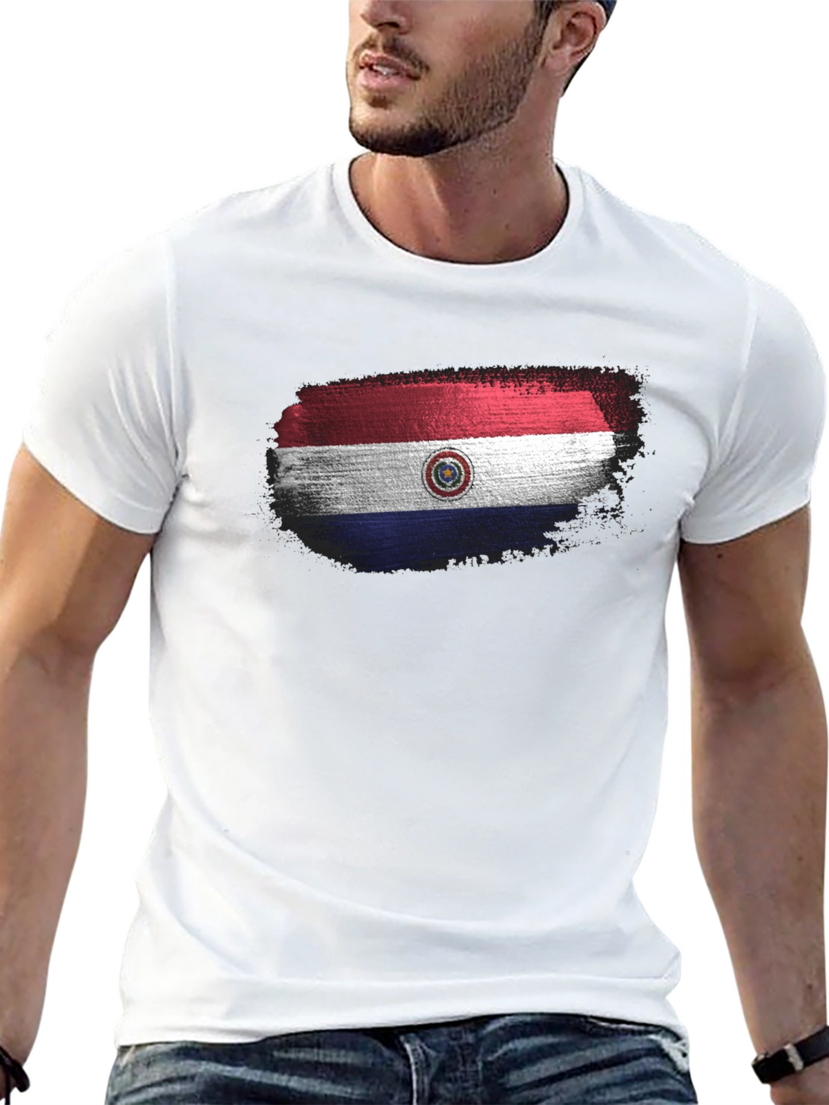 Paraguay Flag T-Shirt - Distressed Look