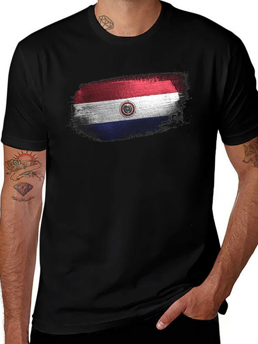Paraguay Flag T-Shirt - Distressed Look