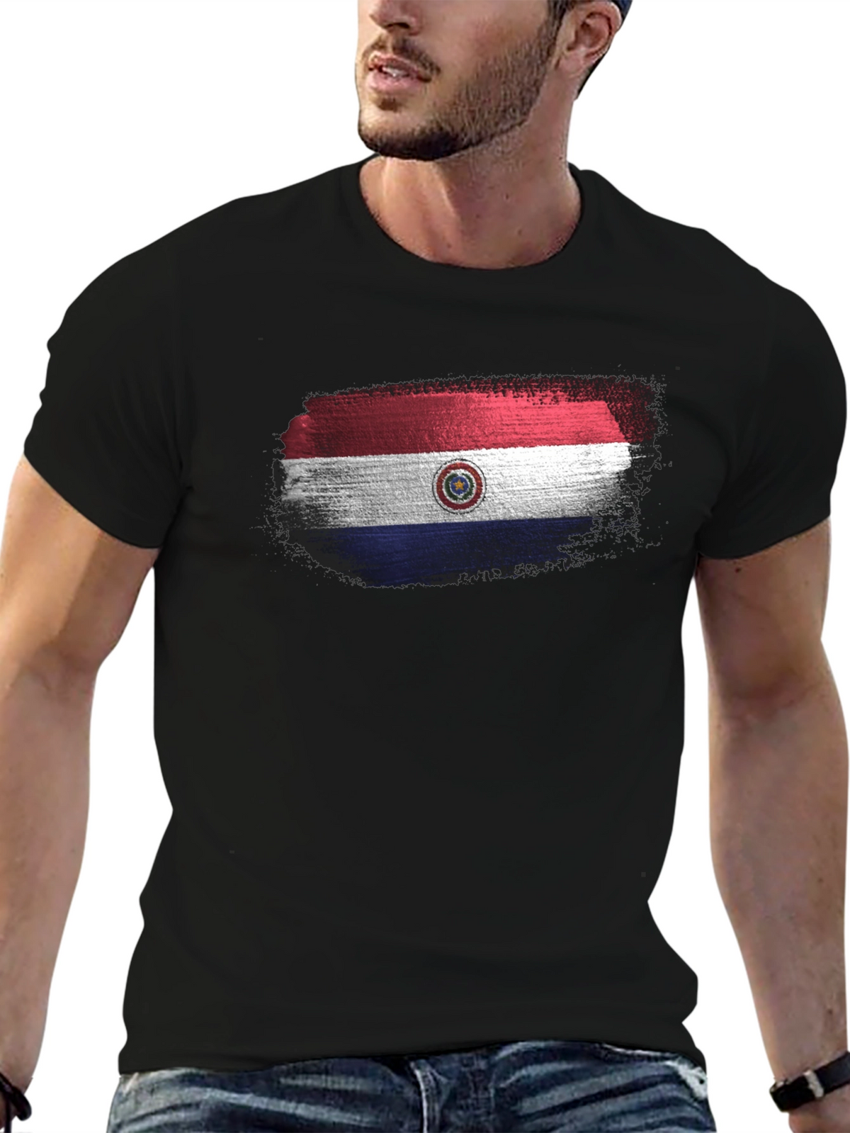 Paraguay Flag T-Shirt - Distressed Look