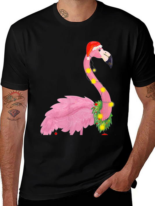 Festive Flamingo Christmas T-Shirt