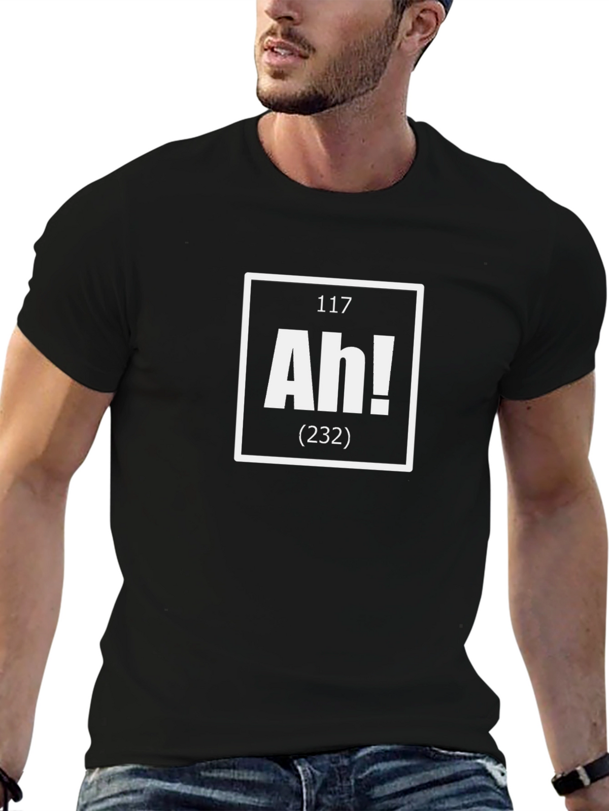 Ah! Periodic Table Funny Black T-Shirt