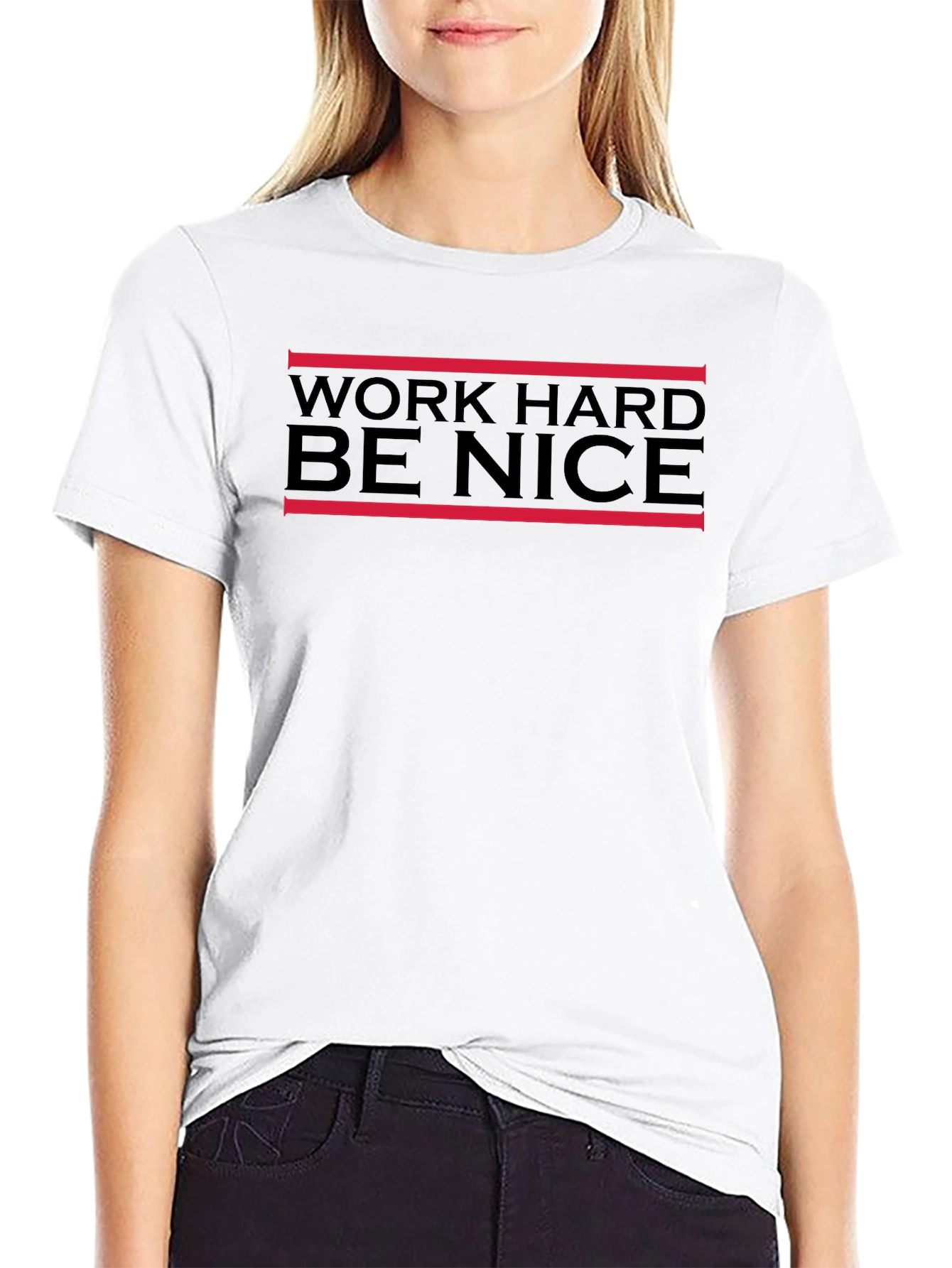 Work Hard Be Nice Black T-Shirt
