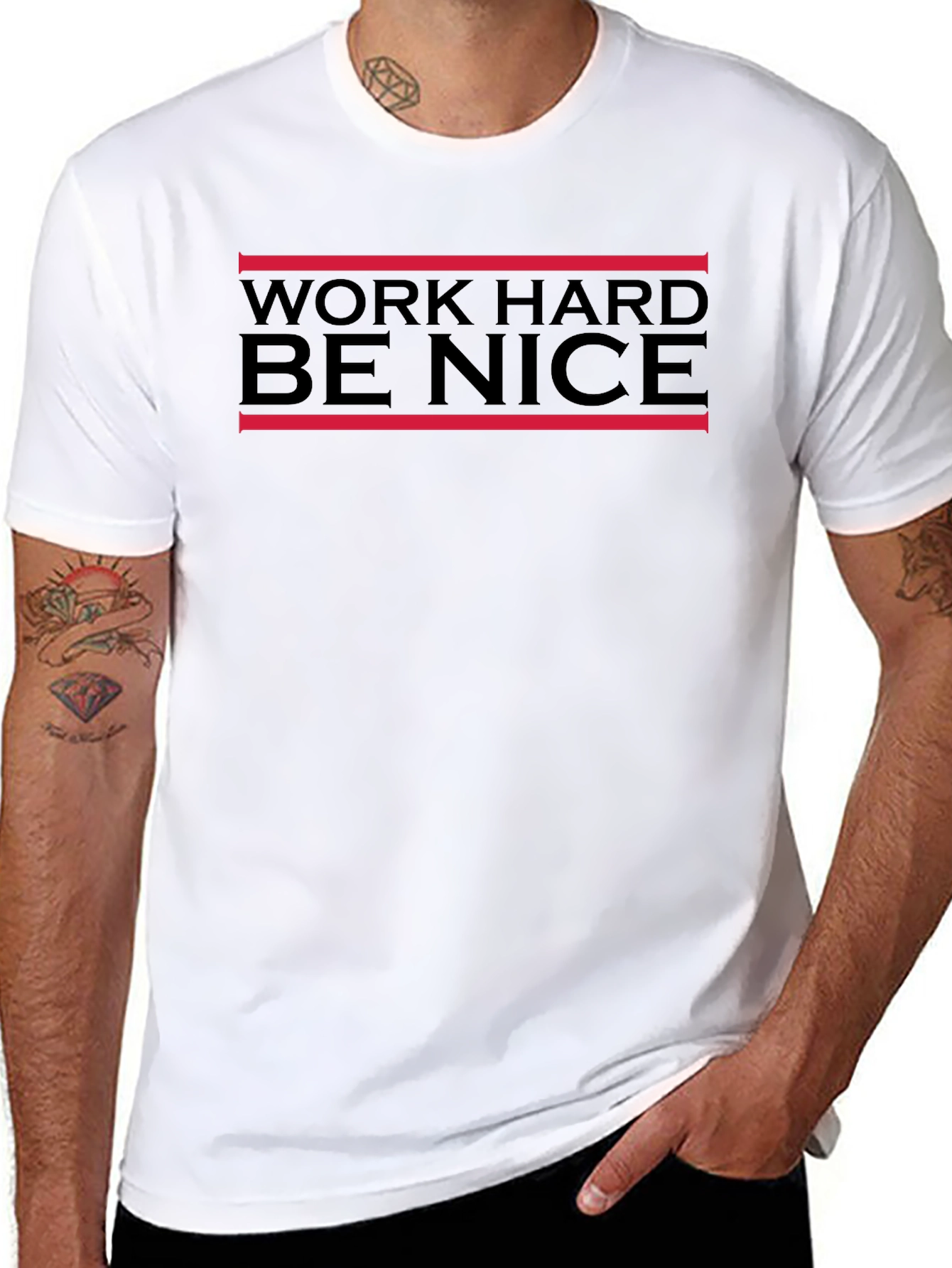 Work Hard Be Nice Black T-Shirt