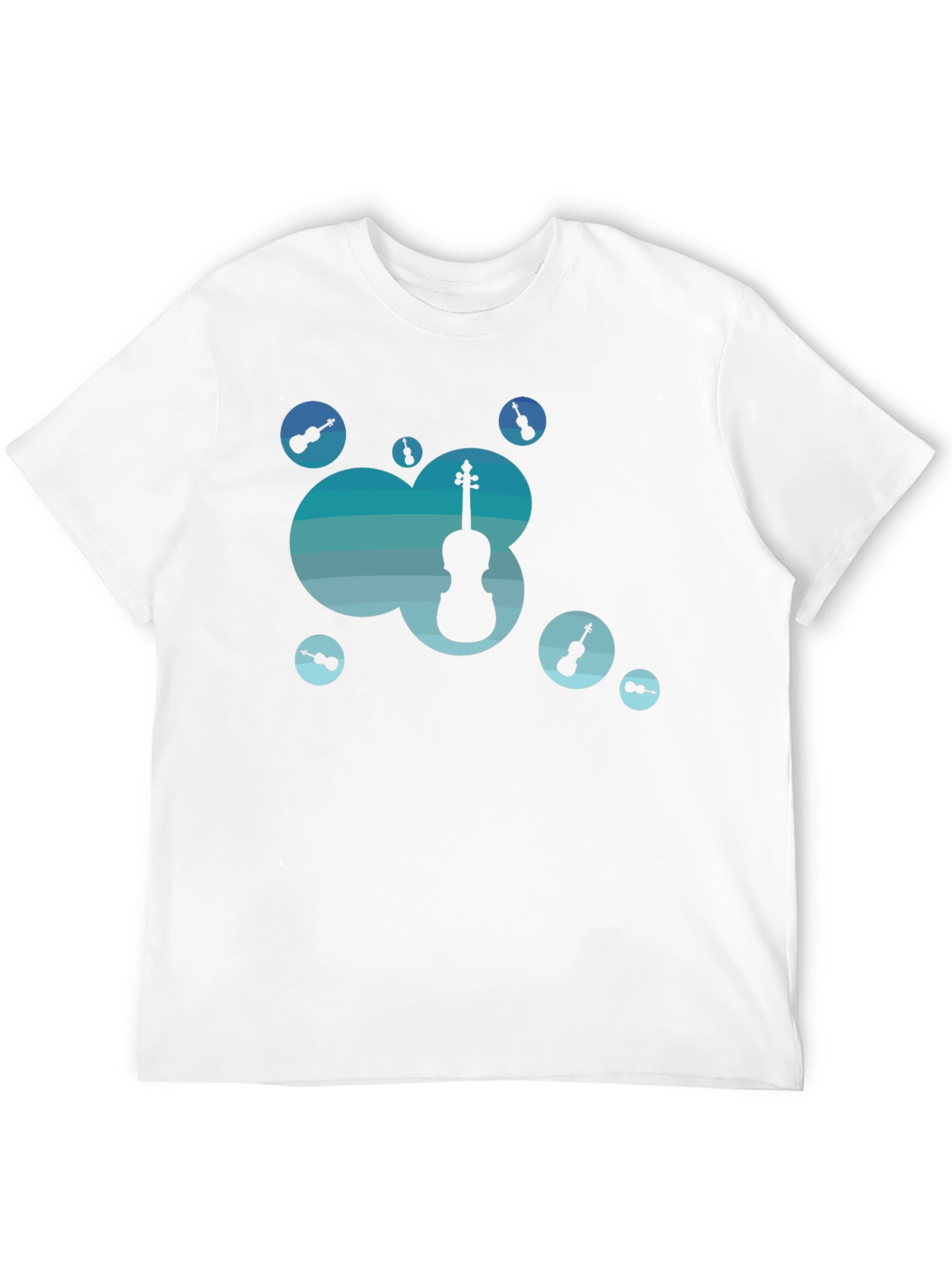 Stylish Black T-Shirt with Music Theme