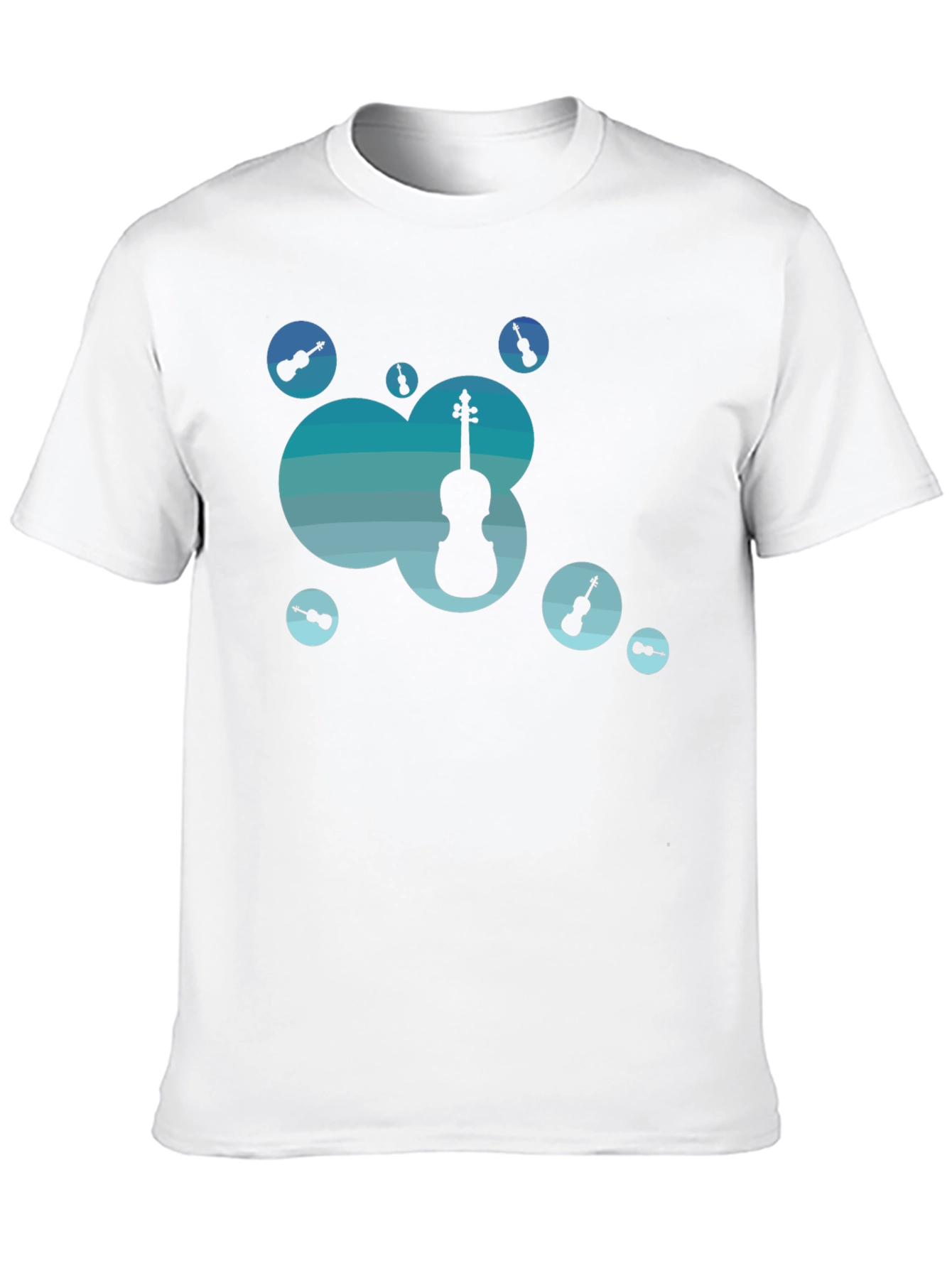 Stylish Black T-Shirt with Music Theme