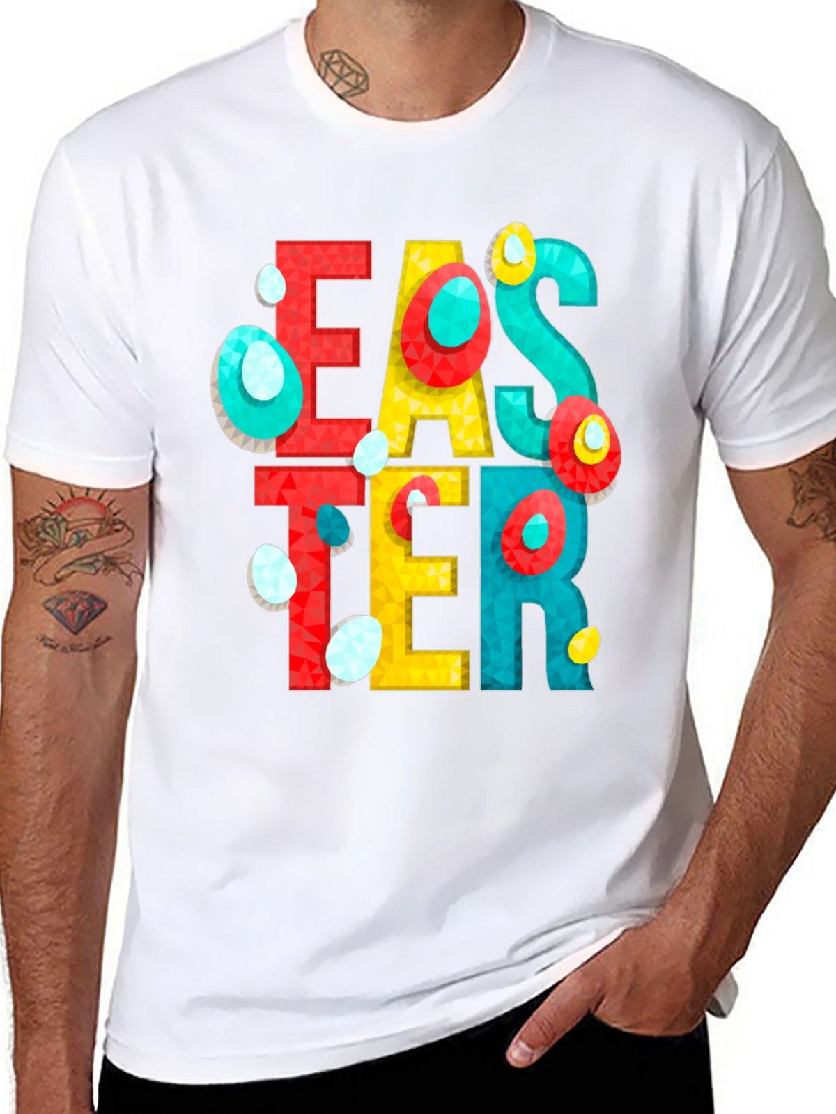 Easter Egg Hunt T-Shirt - Geometric Design