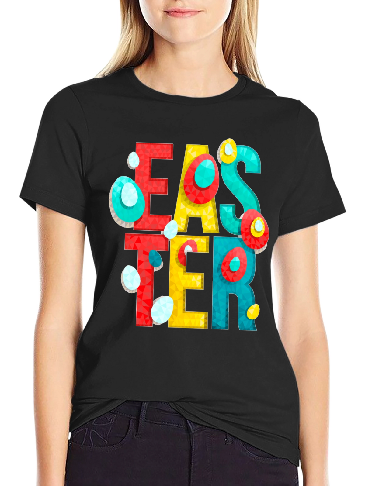 Easter Egg Hunt T-Shirt - Geometric Design